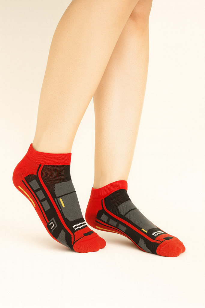 RED TRANSFORMER KIDS ANKLE SOCKS