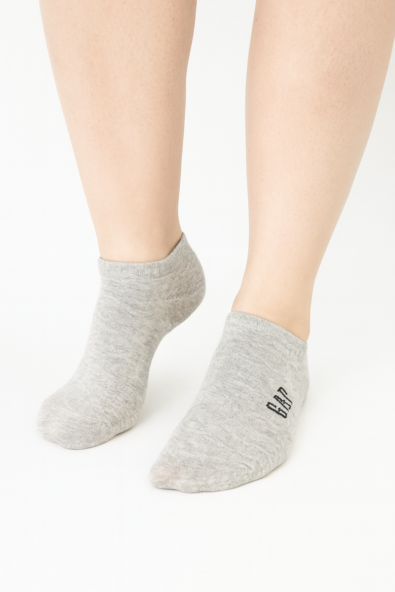 GAP HEATHER GRAY NO-SHOW SOCKS