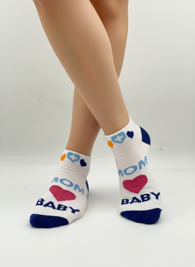 MOM HEART BABY ANKLE SOCKS