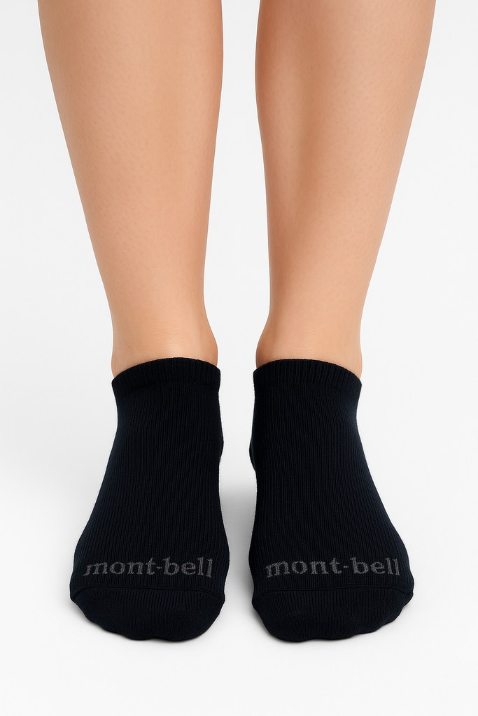 MONT-BELL BLACK NO-SHOW SOCKS