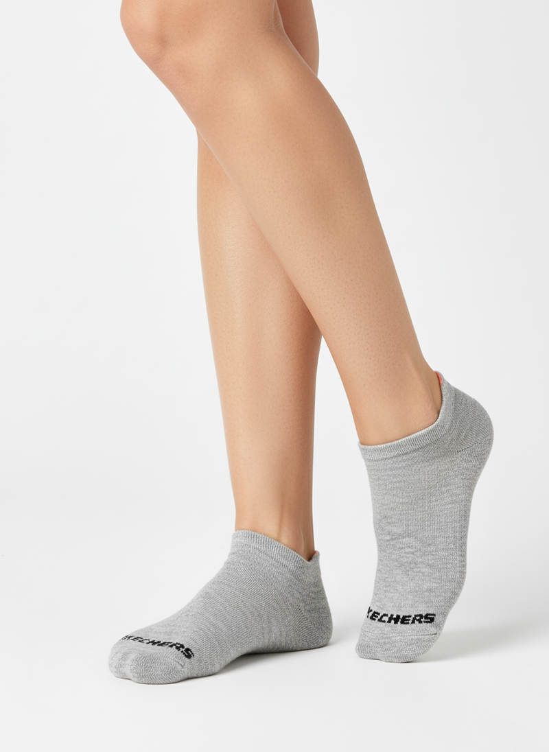 SKECHERS BRANDED NO-SHOW SOCKS