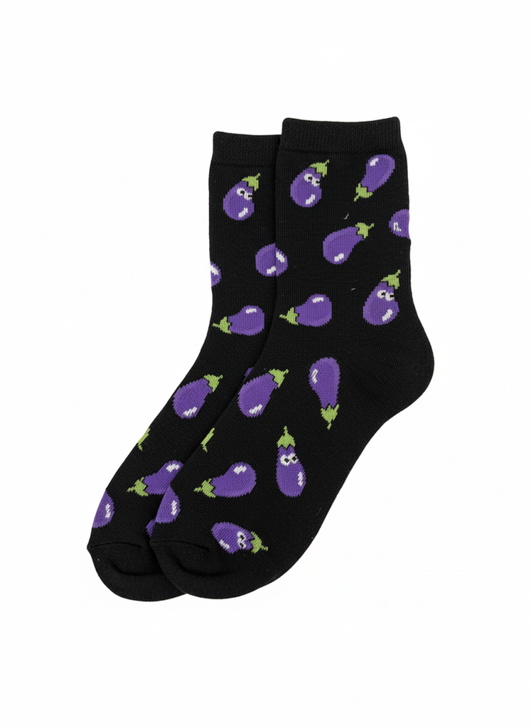 THE CHEEKY EGGPLANT SOCKS