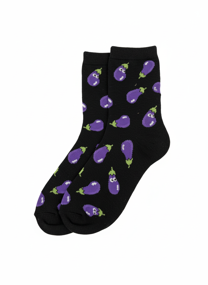THE CHEEKY EGGPLANT SOCKS
