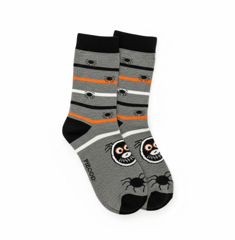 HALLOWEEN STRIPE & SPIDER SOCKS