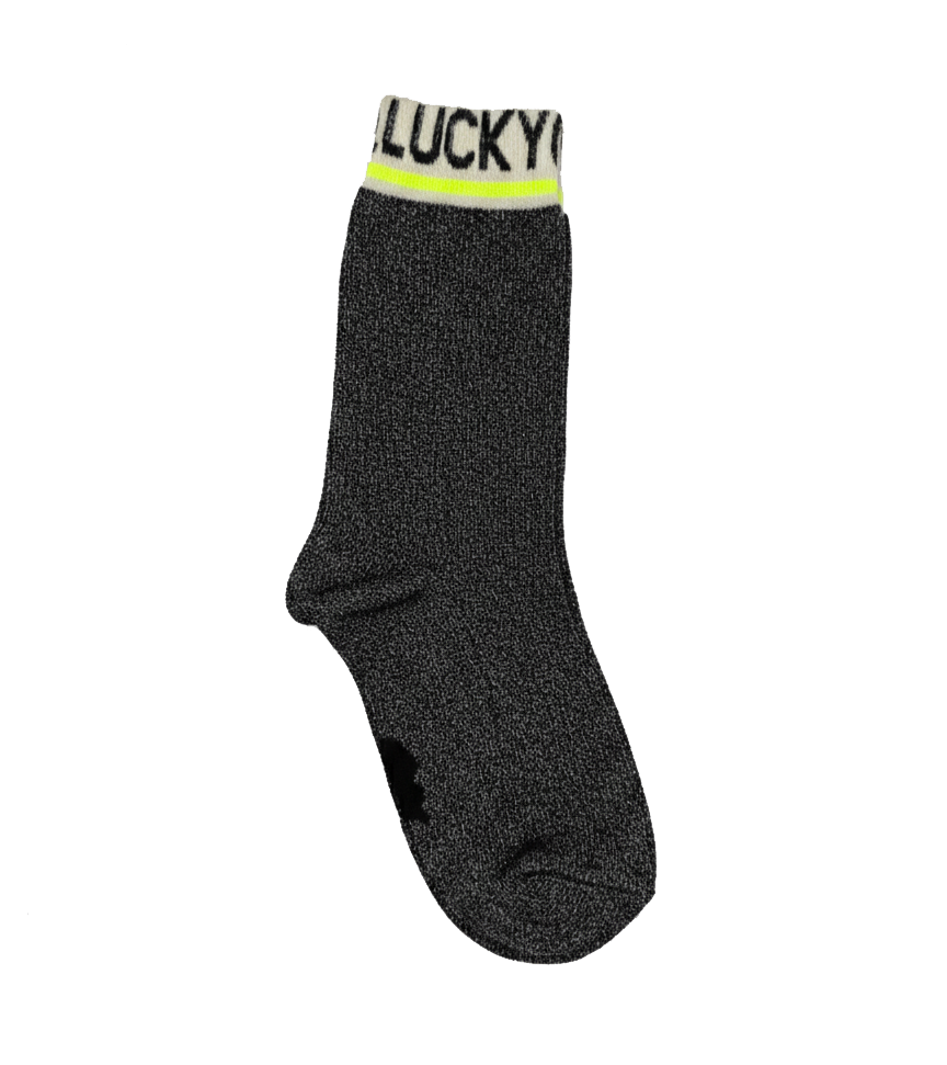 NEON LUCKY SHIMMER CREW SOCKS