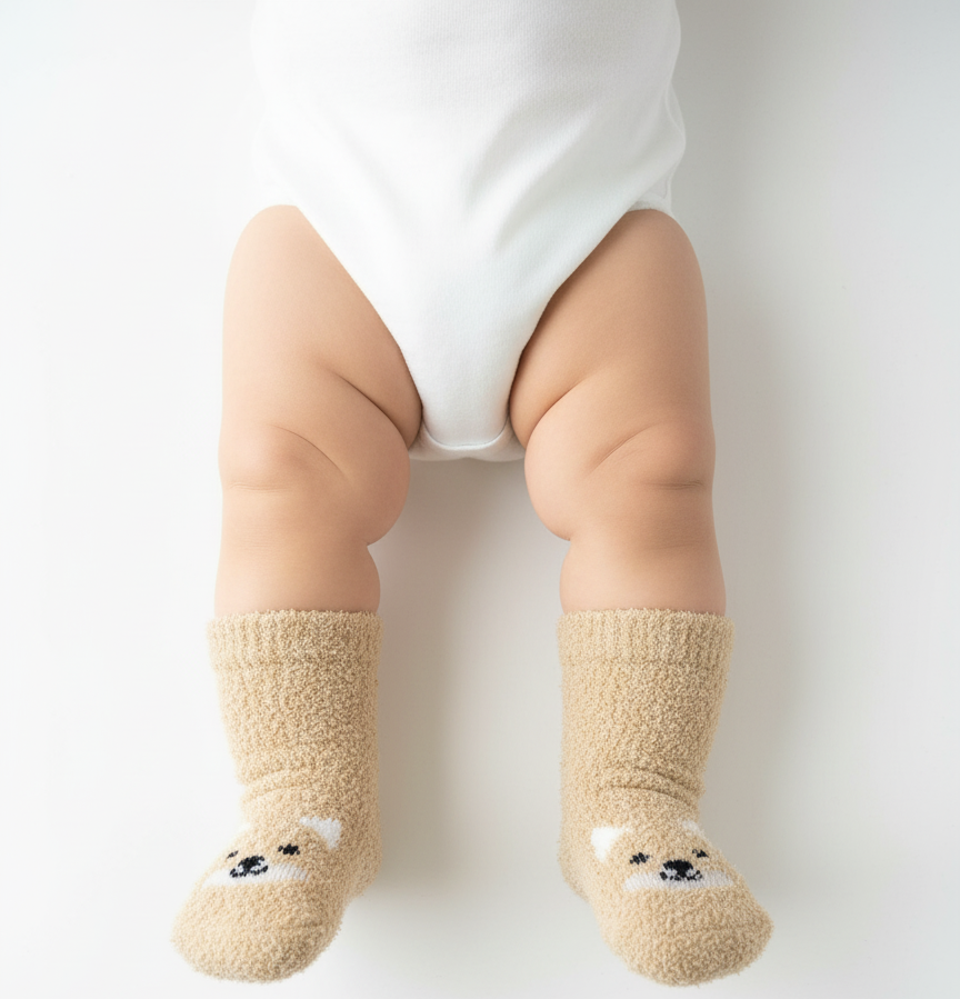 WARM & WOOFY FACE SOCKS (0-2 YRS)