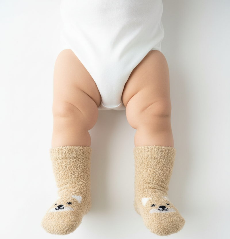 WARM & WOOFY FACE SOCKS (0-2 YRS)