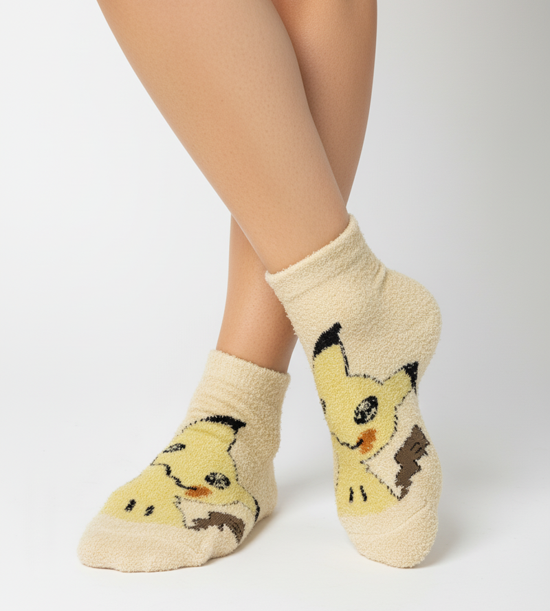 MIMIKYU FUZZY ANKLE SOCKS
