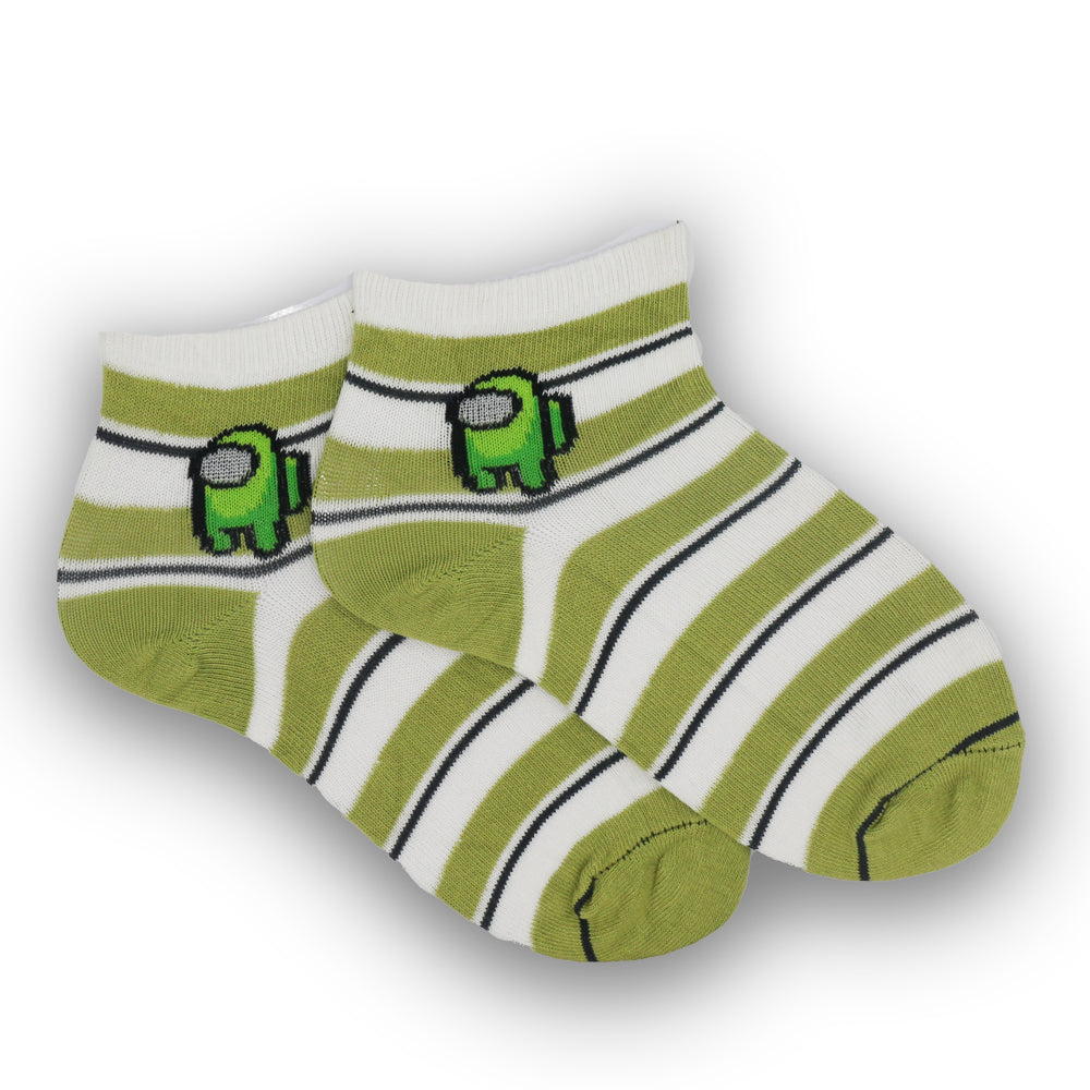 AMONG US GREEN ANKLE SOCKS