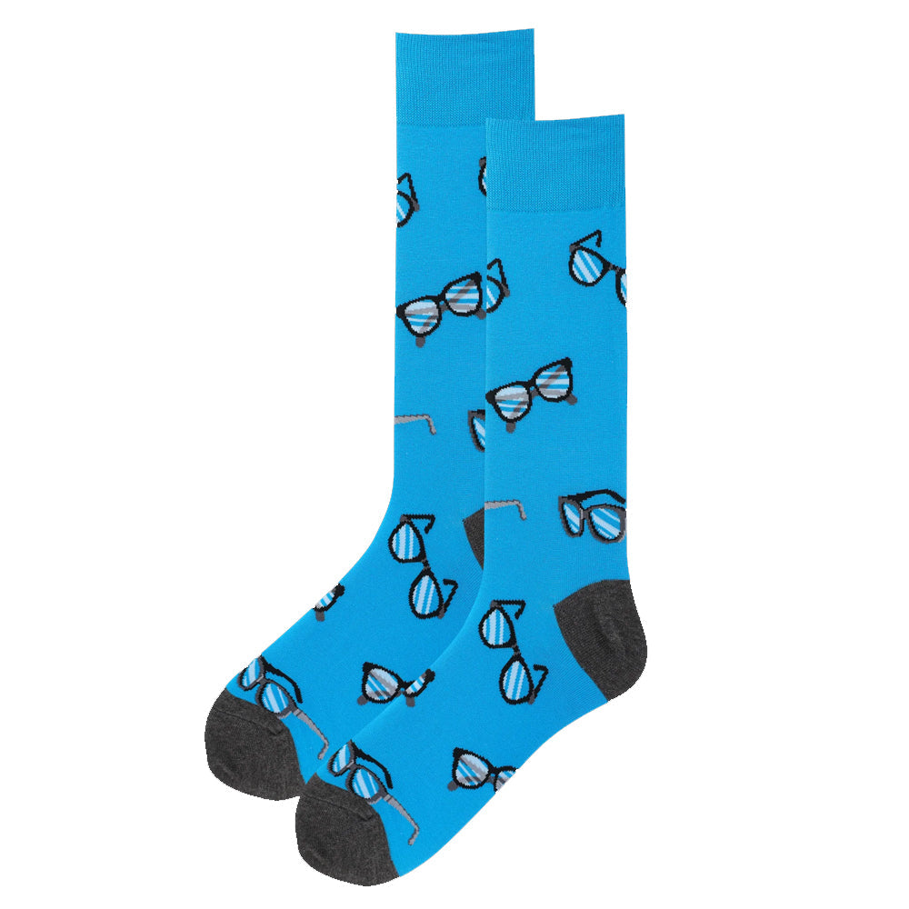 BLUE GLASSES CREW SOCK