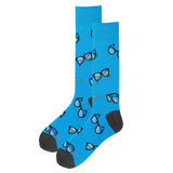 BLUE GLASSES CREW SOCK