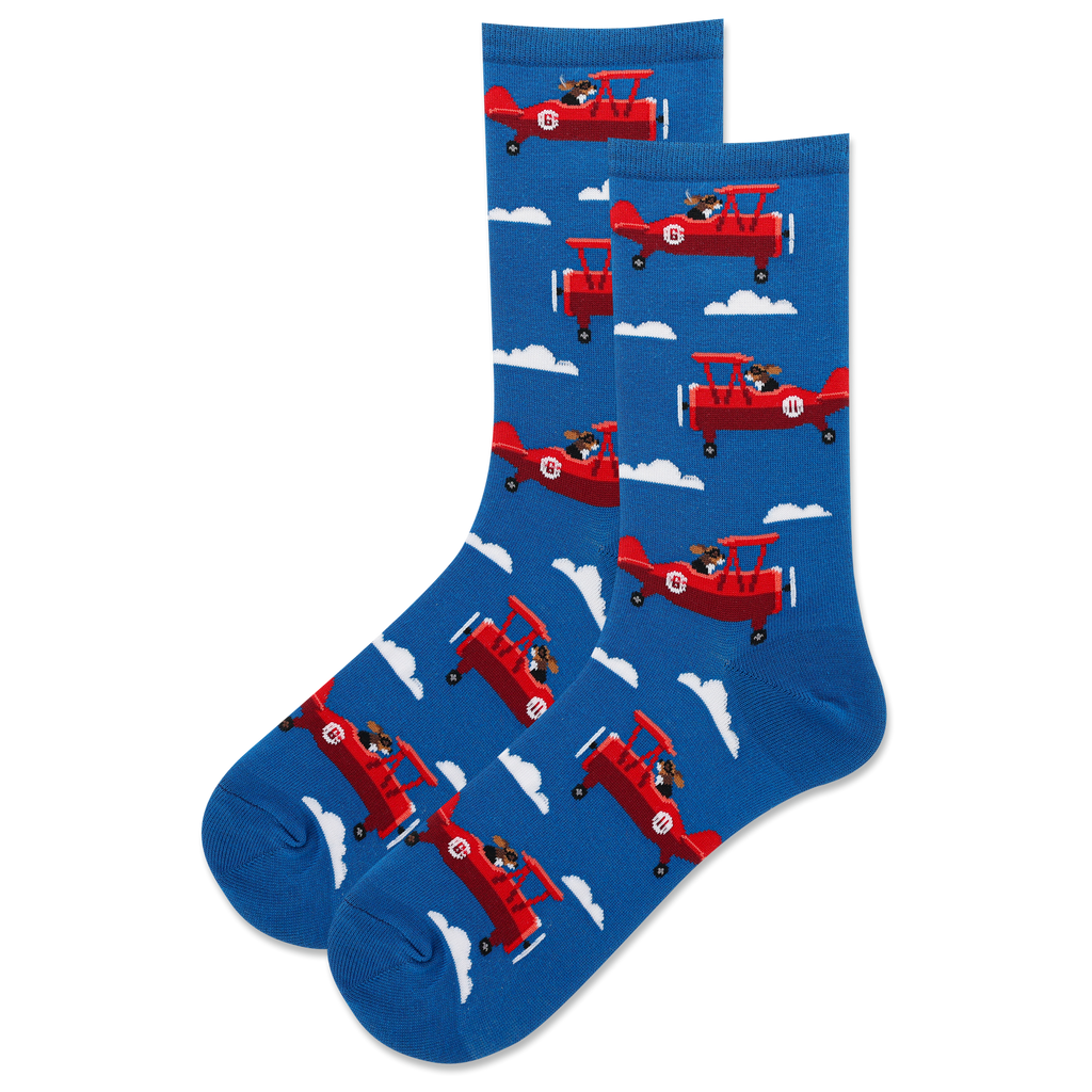 AVIATOR PUP CREW BLUE SOCK