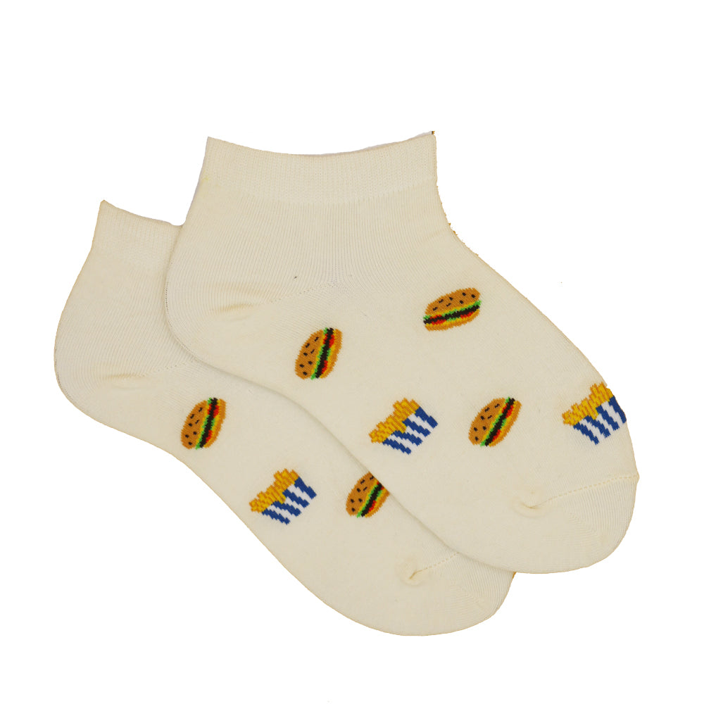 BURGER AND FRIES ANKLE SOCKS