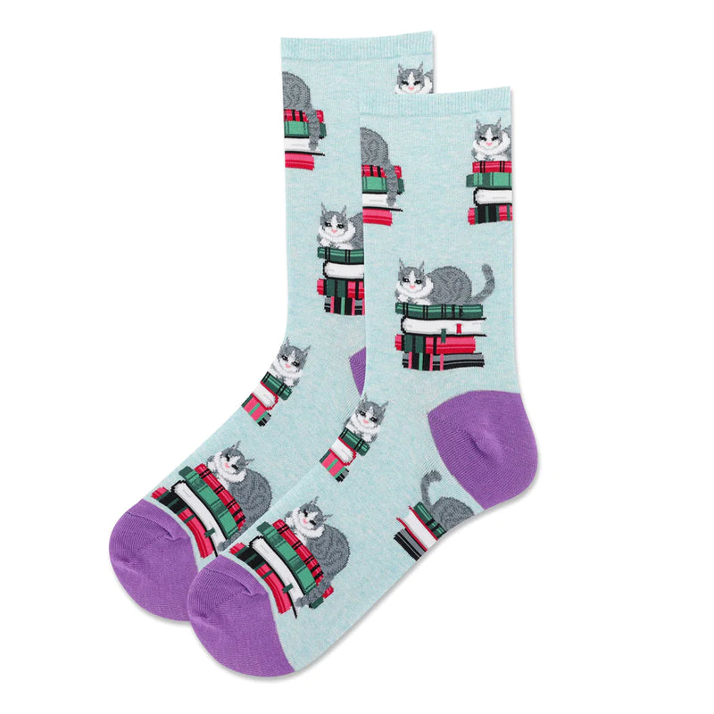 BOOK CAT CREW SOCK