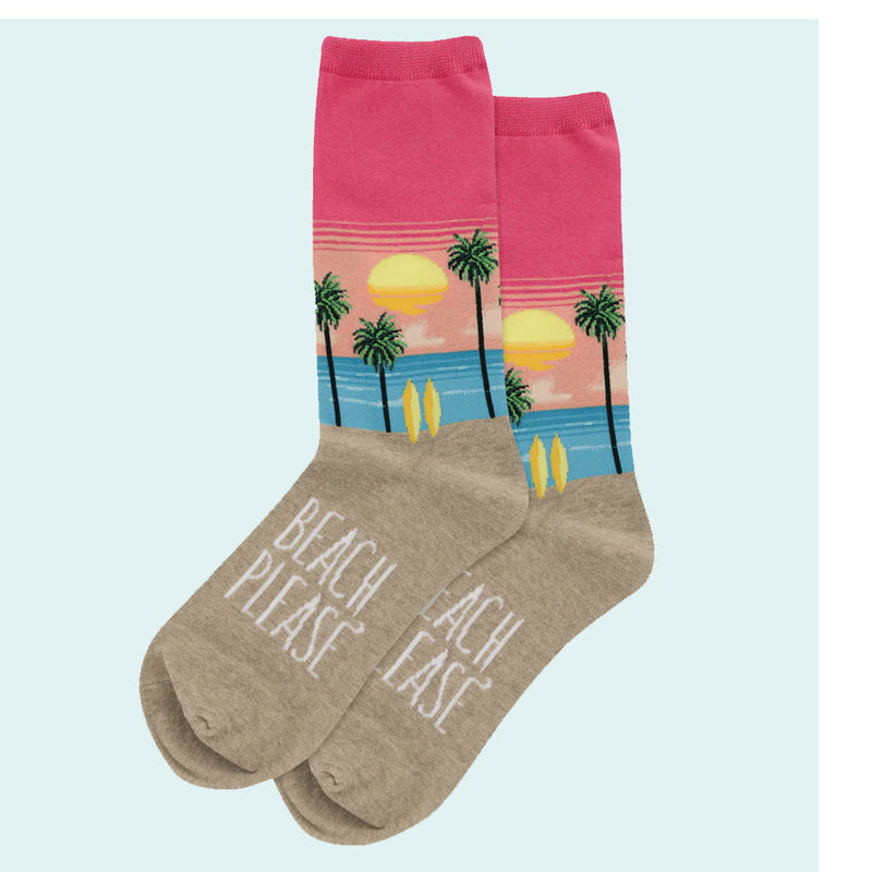 BEACH PLEASE  SOCKS - BLUE