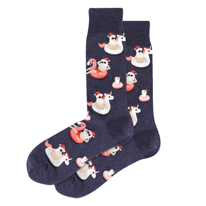 POOL FLOAT SANTA CREW SOCKS