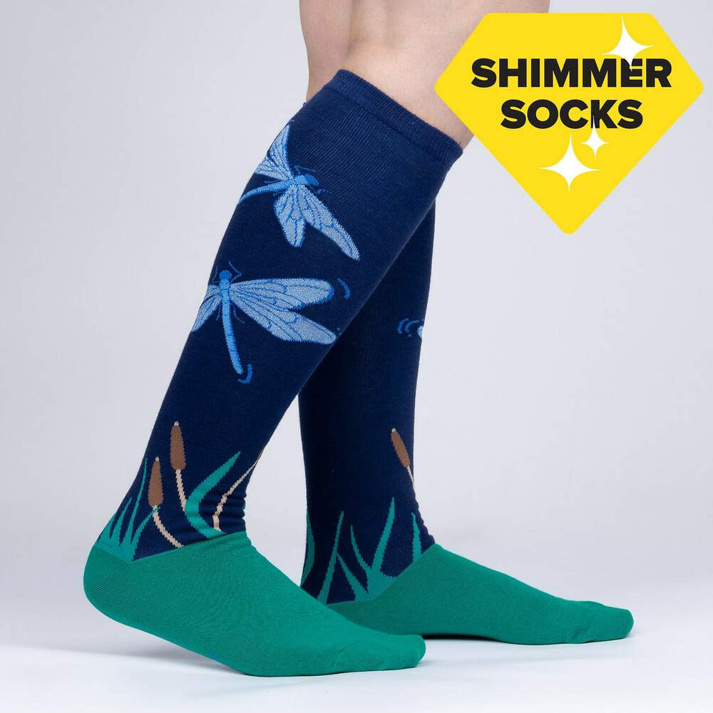 DRAGONFLY BY NIGHT KNEE HIGH SOCKS
