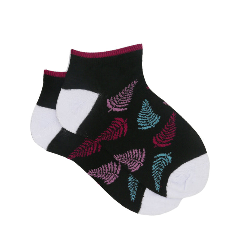 PALM TREE LEAVES ANKLE SOCKS