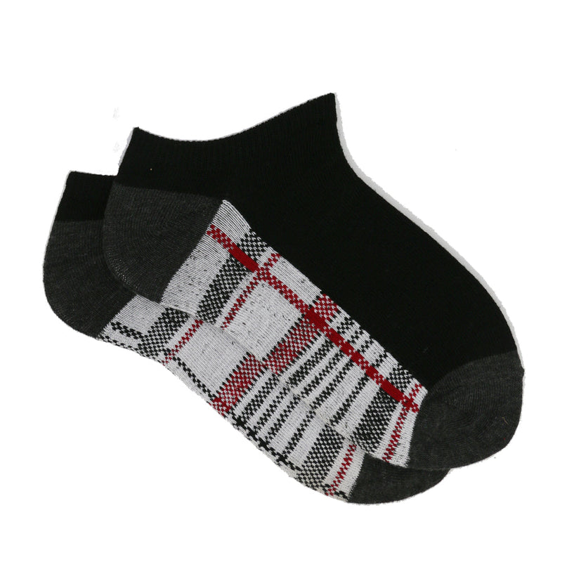BLACK CUSHIONED ANKLE SOCKS