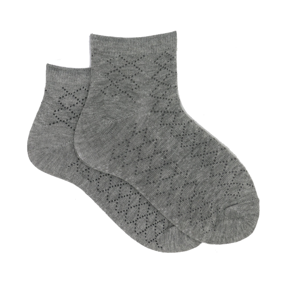 ARGYLE PATTERN ANKLE SOCKS