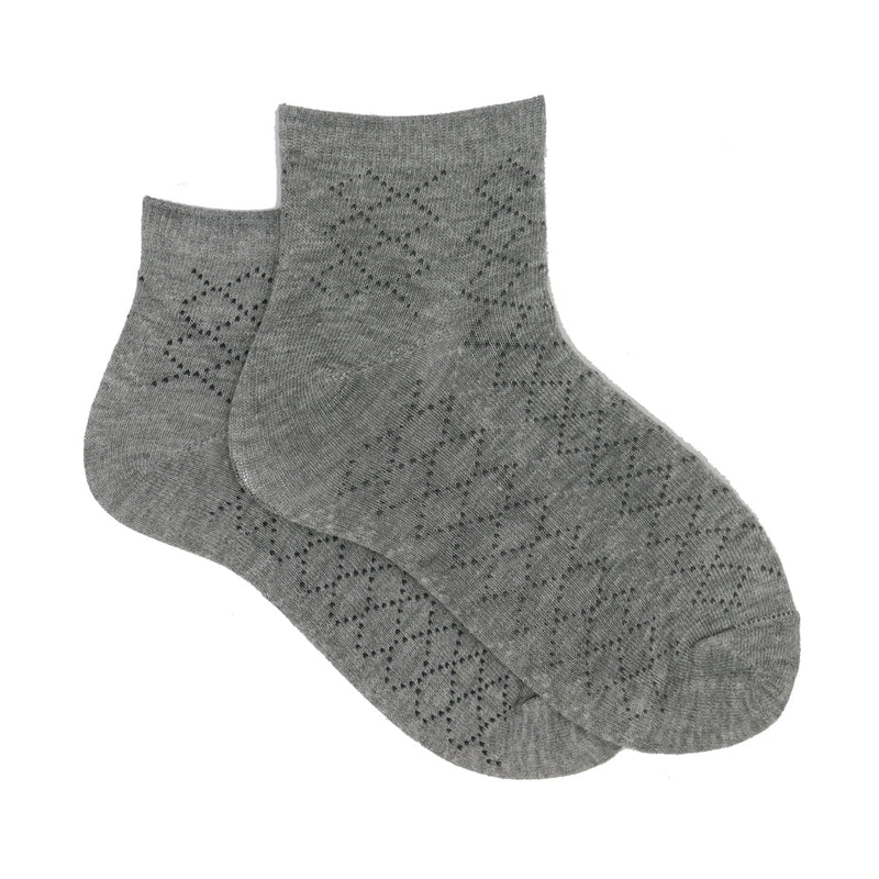 ARGYLE PATTERN ANKLE SOCKS