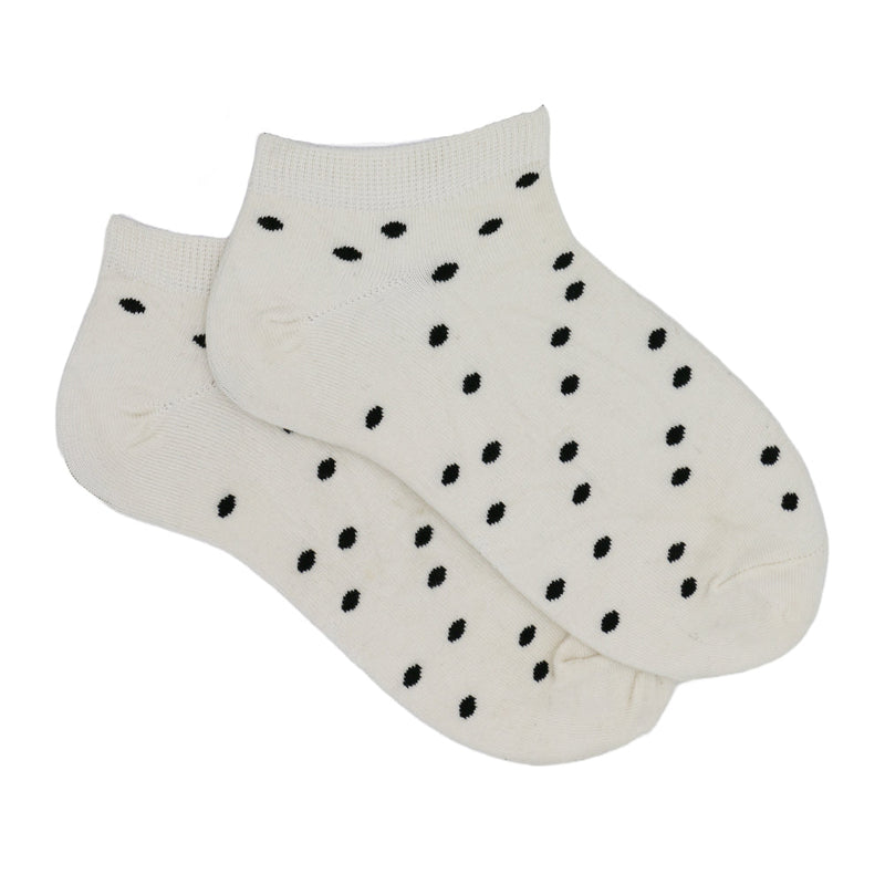BLACK POLKA DOTS ANKLE SOCKS
