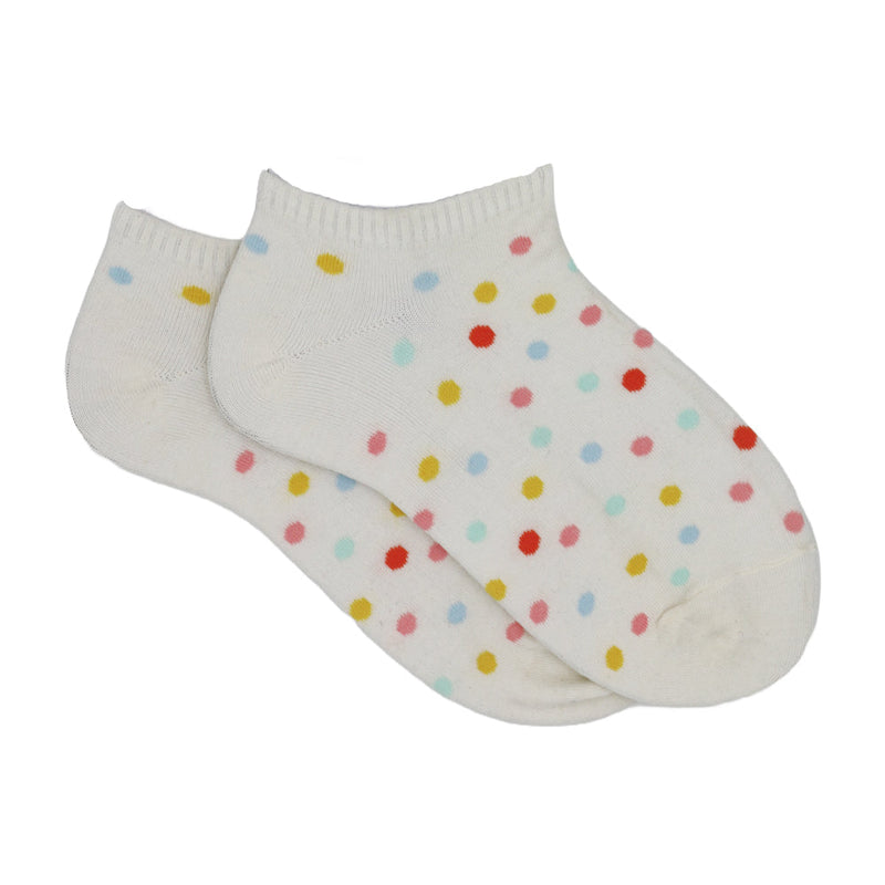 COLORED POLKA DOTS ANKLE SOCKS