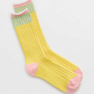 COLORBLOCK LIME WARM SOCKS
