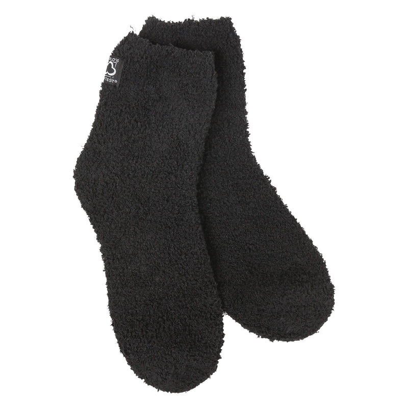 COZY QUARTER BLACK WARM SOCKS
