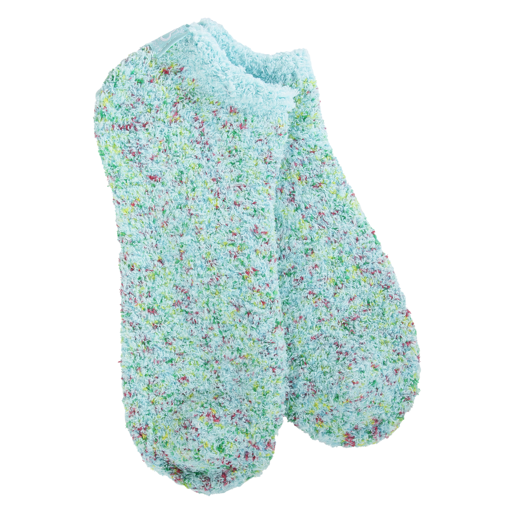 AQUA BLUE CONFETTI WARM COZY SOCKS