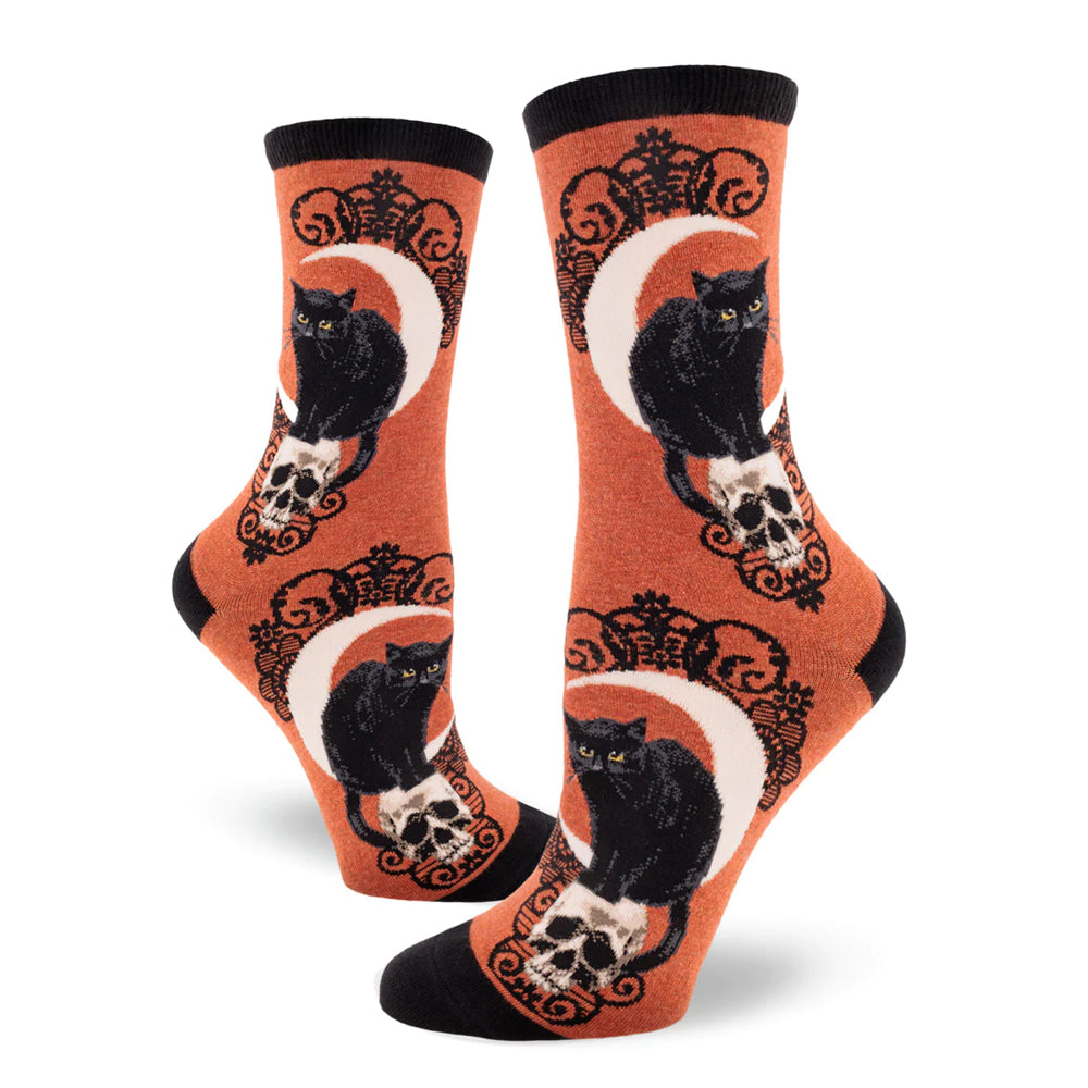 BLACK CAT MOON HEATHER SOCKS