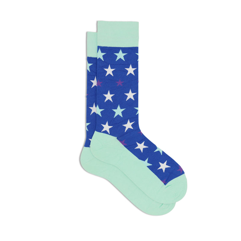BLUE STAR PRINT SOCKS