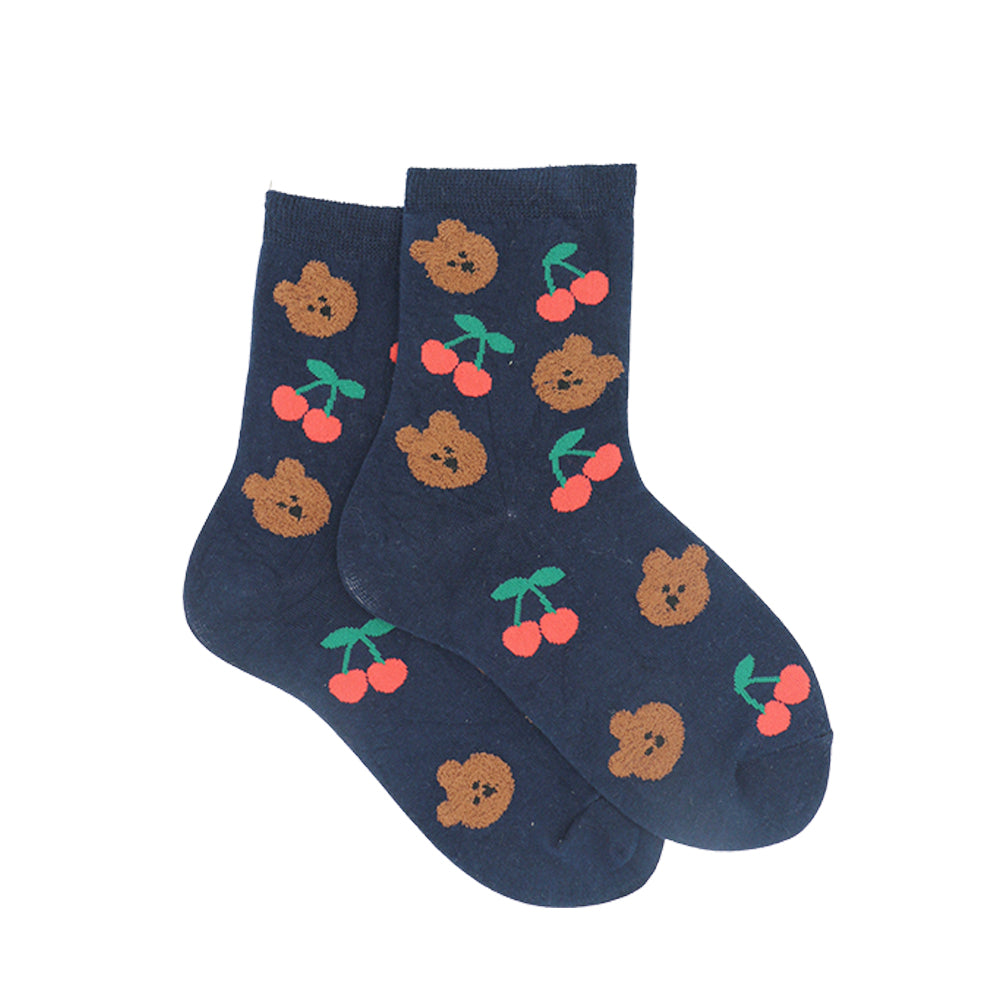 BEAR AND CHERRIES SOCKS