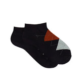 BLACK CLASSIC MODAL ARGYLE ANKLE SOCKS