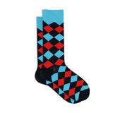 BLACK DIAMOND PATTERN SOCKS