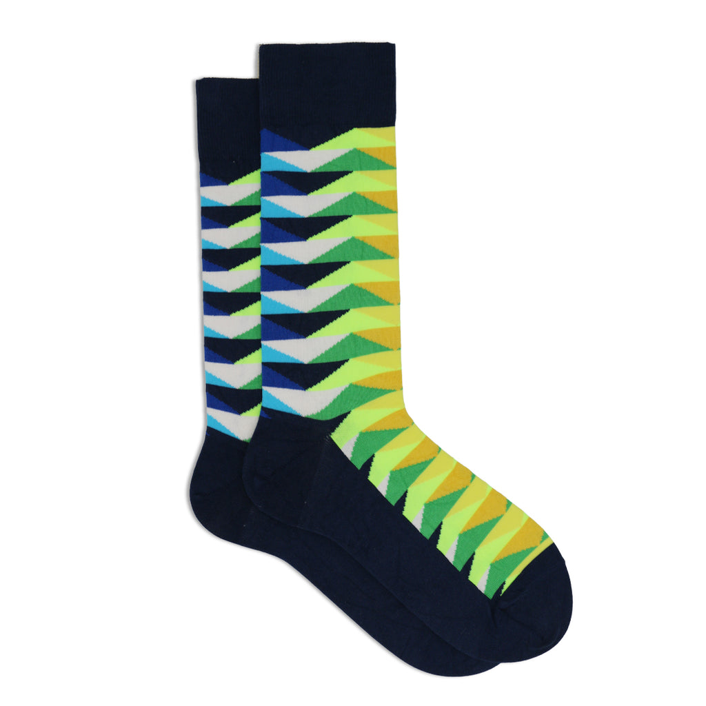 BLACK GEOMETRIC SOCKS