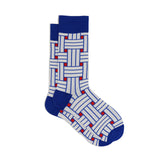 BLUE CRISS CROSS PATTERN SOCKS