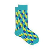 BLUE ELEVATION PATTERN SOCKS