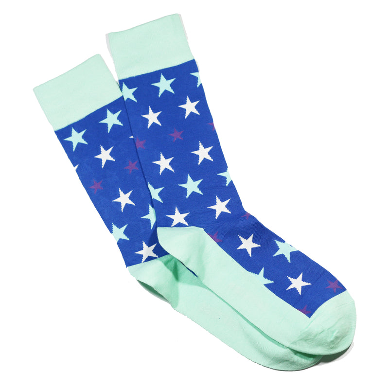 BLUE STAR PRINT SOCKS