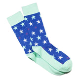 BLUE STAR PRINT SOCKS