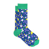 BLUE TRIANGLE PATTERN SOCKS