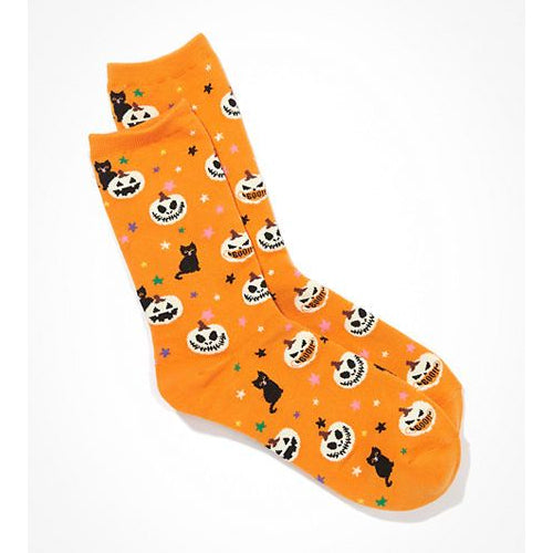 CAT-WITCH PUMPKIN CREW SOCKS