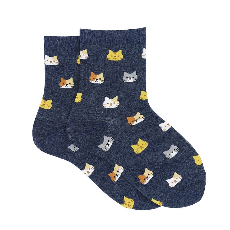 CAT FACE ANKLE SOCKS