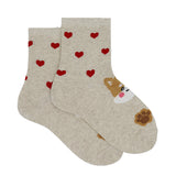 CAT PAWS HEART ANKLE SOCKS