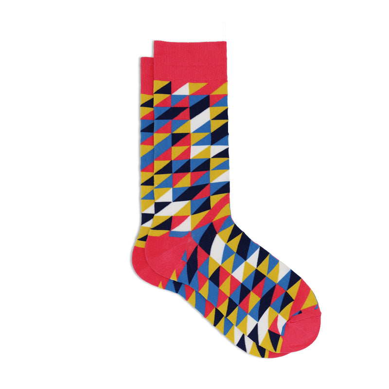 CRAZY PINK TRINAGLE SOCKS