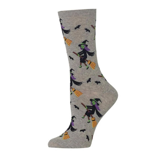 WITCH ON BROOM SOCKS