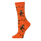 WITCH ON BROOM SOCKS