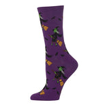 WITCH ON BROOM SOCKS