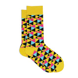 YELLOW CRAZY PATTERN SOCKS