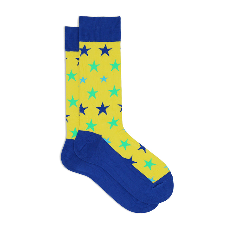 YELLOW STAR PRINT SOCKS